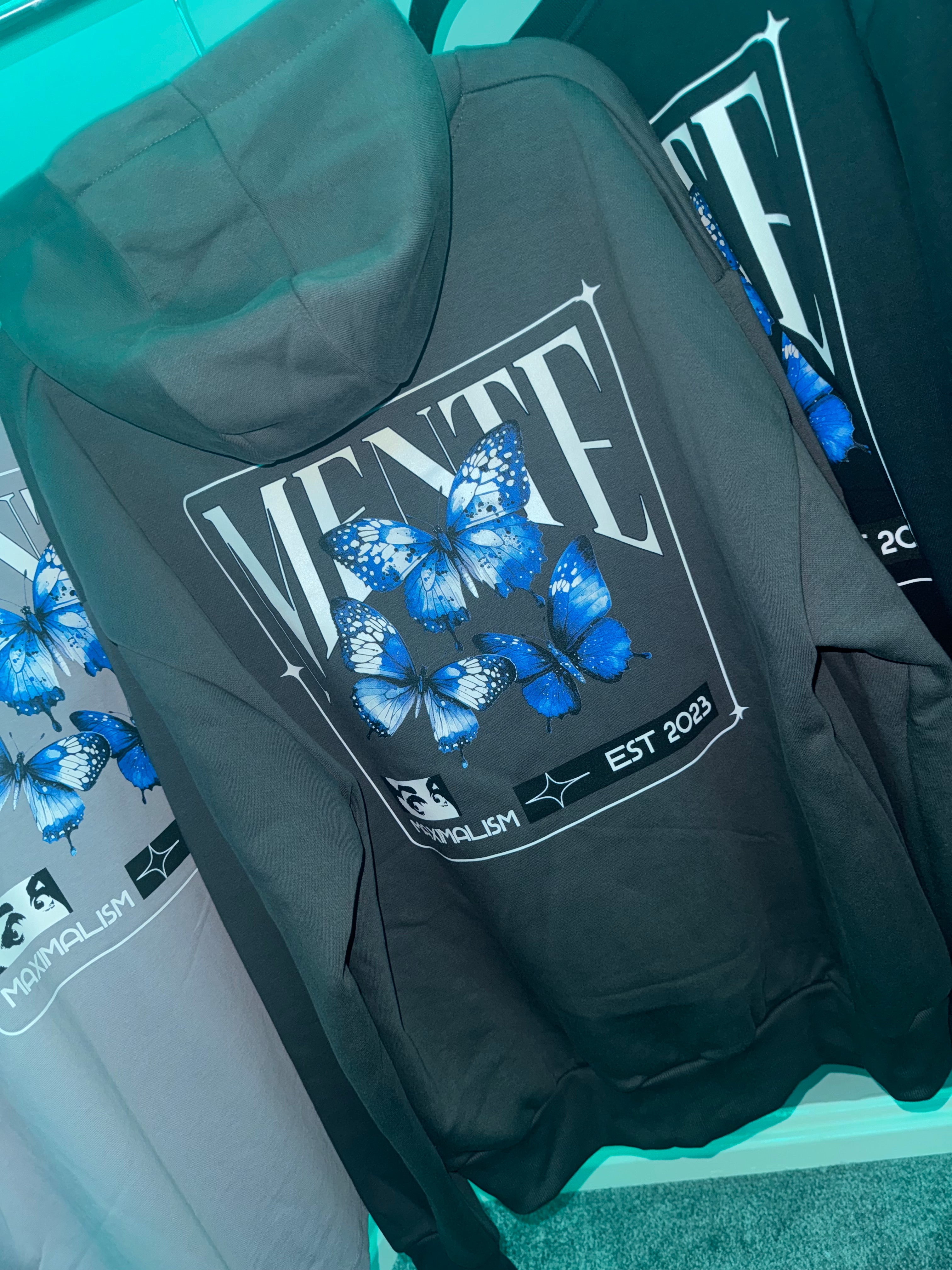 GREY MAXIMALISM HOODIE